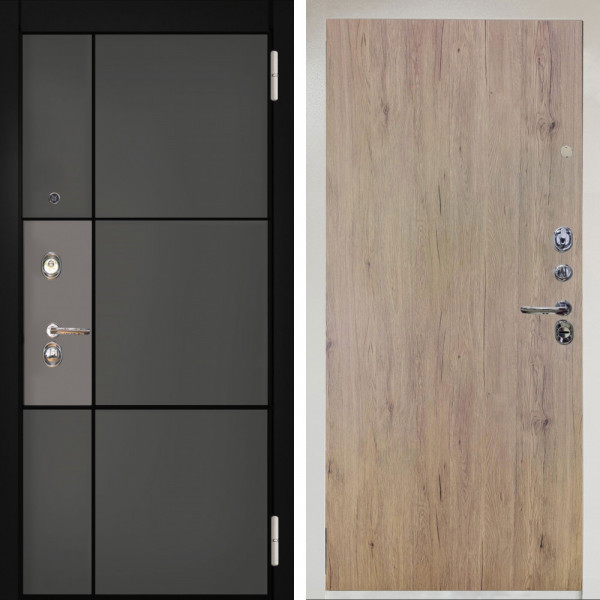 Входная дверь Аргус ЛЮКС 3К Снежно-белый мичиган силк титан силк муссон + Элегант Рустик соломенный