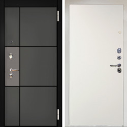 Входная дверь Аргус ЛЮКС 3К Снежно-белый мичиган силк титан силк муссон + Элегант Софт милк