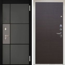 Входная дверь Аргус ЛЮКС 3К Снежно-белый мичиган силк титан силк муссон + Элегант Венге горизонт