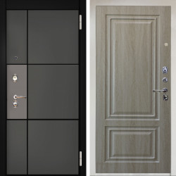 Входная дверь Аргус ЛЮКС 3К Снежно-белый мичиган силк титан силк муссон + Элион Дуб филадельфия крем