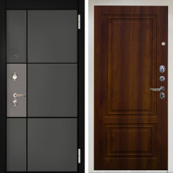 Входная дверь Аргус ЛЮКС 3К Снежно-белый мичиган силк титан силк муссон + Элион дуб рустикальный