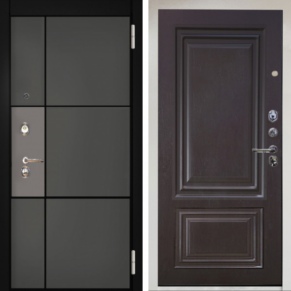 Входная дверь Аргус ЛЮКС 3К Снежно-белый мичиган силк титан силк муссон + Элион Горький шоколад