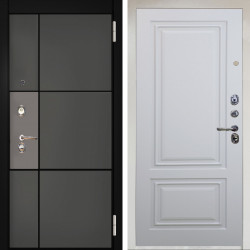 Входная дверь Аргус ЛЮКС 3К Снежно-белый мичиган силк титан силк муссон + Элион Софт милк