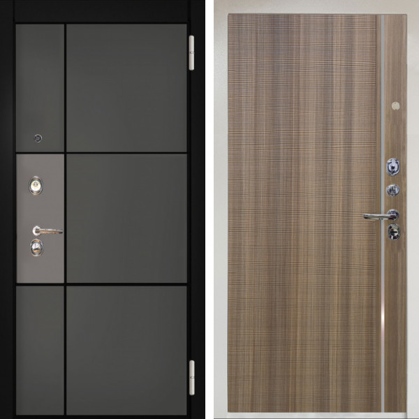 Входная дверь Аргус ЛЮКС 3К Снежно-белый мичиган силк титан силк муссон + Гауда Керамика