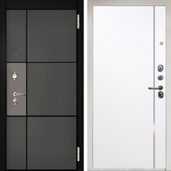 Входная дверь Аргус ЛЮКС 3К Снежно-белый мичиган силк титан силк муссон + Гауда Роял Вуд Белый