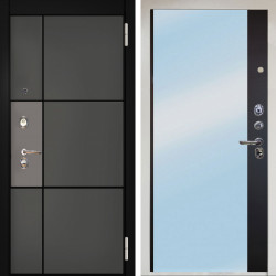 Входная дверь Аргус ЛЮКС 3К Снежно-белый мичиган силк титан силк муссон + Магнум Черный софт