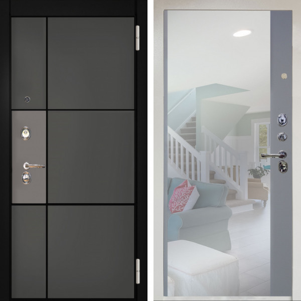 Входная дверь Аргус ЛЮКС 3К Снежно-белый мичиган силк титан силк муссон + Магнум Силк маус