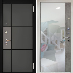 Входная дверь Аргус ЛЮКС 3К Снежно-белый мичиган силк титан силк муссон + Магнум Светлый бетон