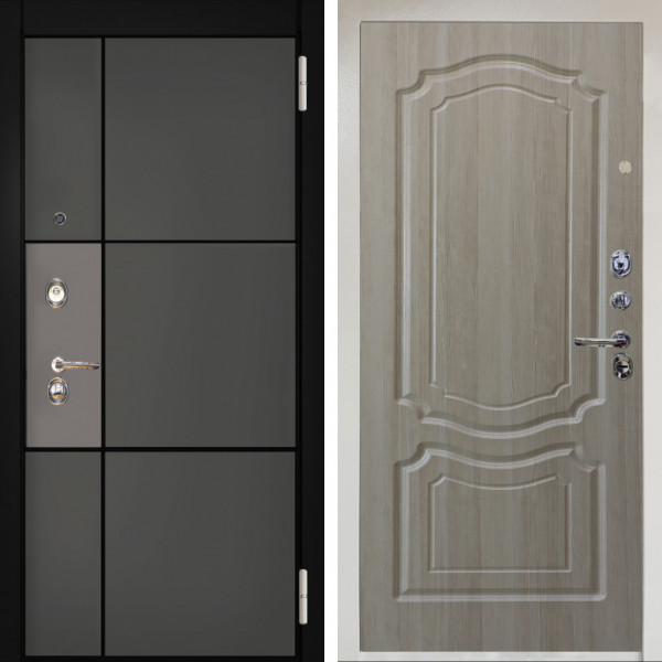 Входная дверь Аргус ЛЮКС 3К Снежно-белый мичиган силк титан силк муссон + Мишель Ларче светлый