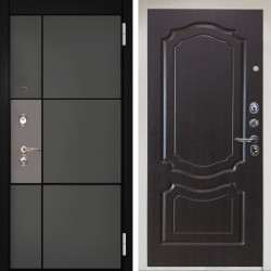 Входная дверь Аргус ЛЮКС 3К Снежно-белый мичиган силк титан силк муссон + Мишель Венге