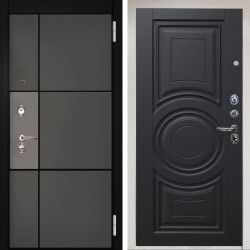 Входная дверь Аргус ЛЮКС 3К Снежно-белый мичиган силк титан силк муссон + Могадиш Черный софт