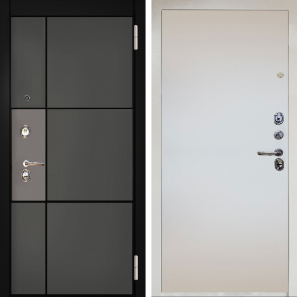 Входная дверь Аргус ЛЮКС 3К Снежно-белый мичиган силк титан силк муссон + Под покраску