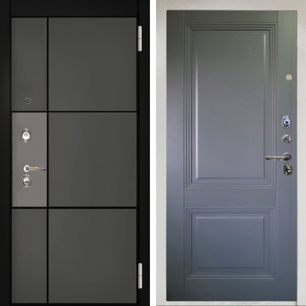 Входная дверь Аргус ЛЮКС 3К Снежно-белый мичиган силк титан силк муссон + Соло Антрацит софт