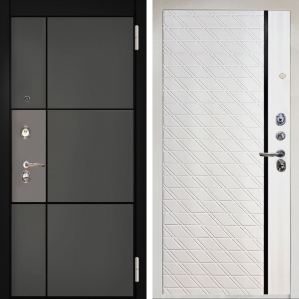 Входная дверь Аргус ЛЮКС 3К Снежно-белый мичиган силк титан силк муссон + Тори Софт милк