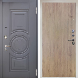 Входная дверь Аргус ЛЮКС 3К Снежно-белый Могадиш Силк флай + Элегант Рустик соломенный