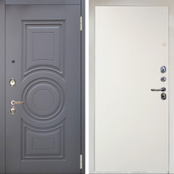 Входная дверь Аргус ЛЮКС 3К Снежно-белый Могадиш Силк флай + Элегант Софт милк