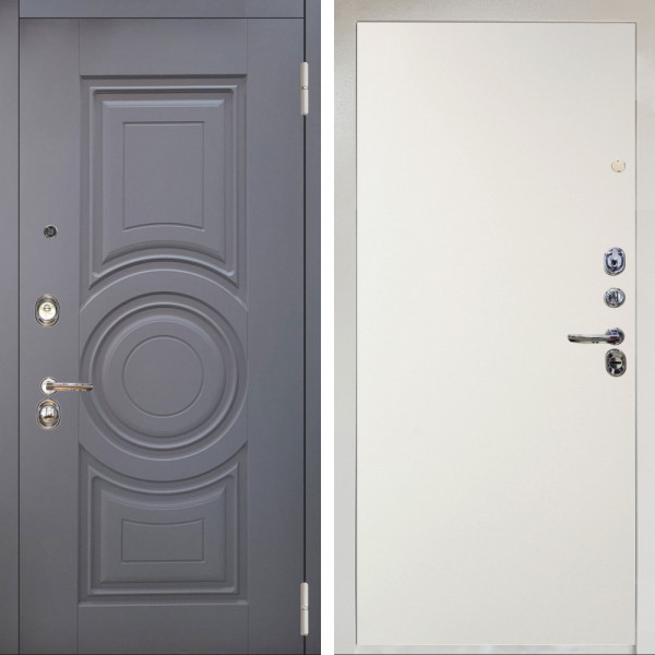 Входная дверь Аргус ЛЮКС 3К Снежно-белый Могадиш Силк флай + Элегант Софт милк