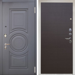 Входная дверь Аргус ЛЮКС 3К Снежно-белый Могадиш Силк флай + Элегант Венге горизонт