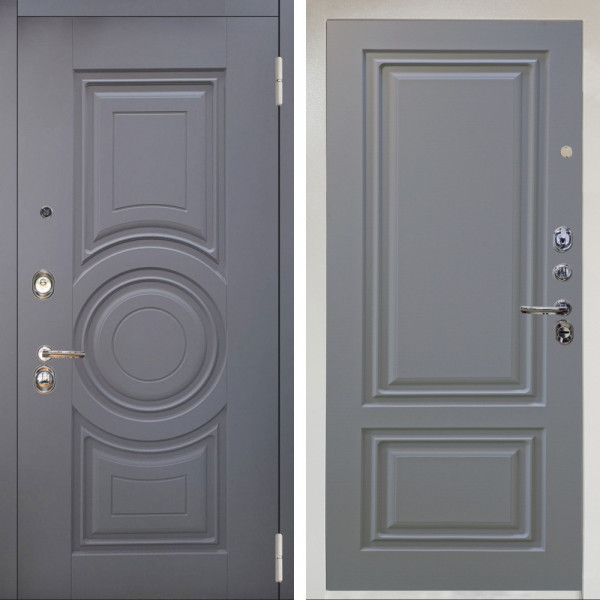 Входная дверь Аргус ЛЮКС 3К Снежно-белый Могадиш Силк флай + Элион Силк маус