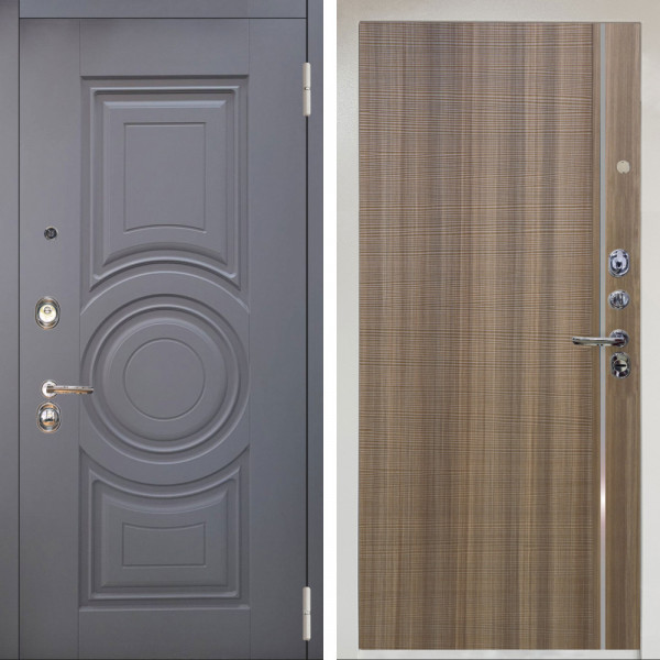 Входная дверь Аргус ЛЮКС 3К Снежно-белый Могадиш Силк флай + Гауда Керамика