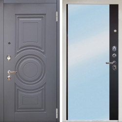 Входная дверь Аргус ЛЮКС 3К Снежно-белый Могадиш Силк флай + Магнум Черный софт