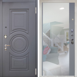 Входная дверь Аргус ЛЮКС 3К Снежно-белый Могадиш Силк флай + Магнум Силк маус