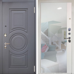 Входная дверь Аргус ЛЮКС 3К Снежно-белый Могадиш Силк флай + Магнум Софт милк