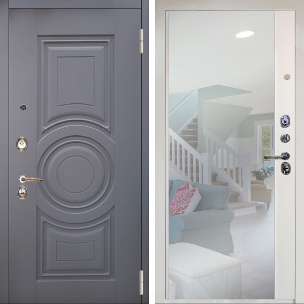 Входная дверь Аргус ЛЮКС 3К Снежно-белый Могадиш Силк флай + Магнум Софт милк