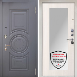 Входная дверь Аргус ЛЮКС 3К Снежно-белый Могадиш Силк флай + Милли Ларче светлый