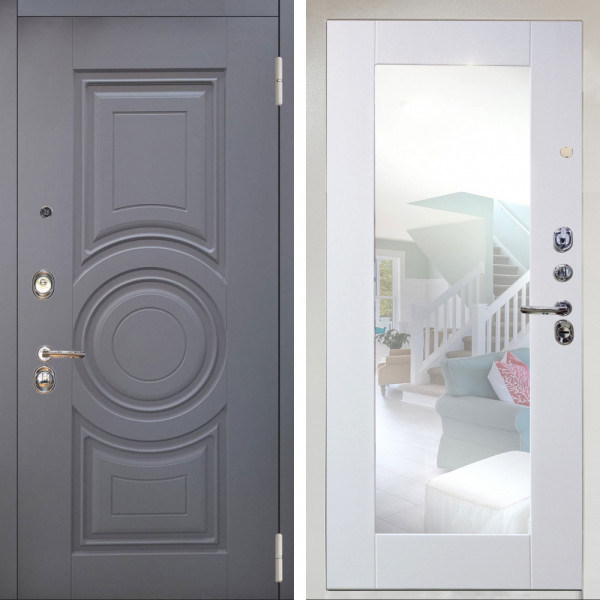 Входная дверь Аргус ЛЮКС 3К Снежно-белый Могадиш Силк флай + Милли Роял вуд белый