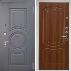 Входная дверь Аргус ЛЮКС 3К Снежно-белый Могадиш Силк флай + Мишель Дуб рустикальный