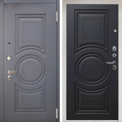 Входная дверь Аргус ЛЮКС 3К Снежно-белый Могадиш Силк флай + Могадиш Черный софт