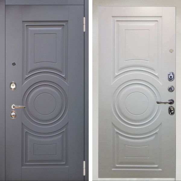 Входная дверь Аргус ЛЮКС 3К Снежно-белый Могадиш Силк флай + Могадиш Софт милк