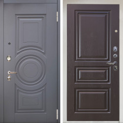 Входная дверь Аргус ЛЮКС 3К Снежно-белый Могадиш Силк флай + Скиф Горький шоколад