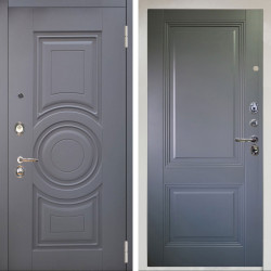 Входная дверь Аргус ЛЮКС 3К Снежно-белый Могадиш Силк флай + Соло Антрацит софт