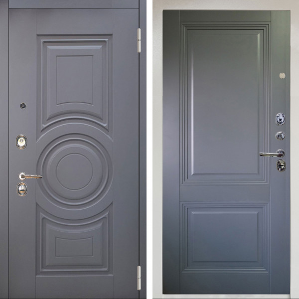 Входная дверь Аргус ЛЮКС 3К Снежно-белый Могадиш Силк флай + Соло Антрацит софт