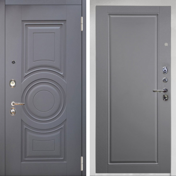 Входная дверь Аргус ЛЮКС 3К Снежно-белый Могадиш Силк флай + Тревор силк маус