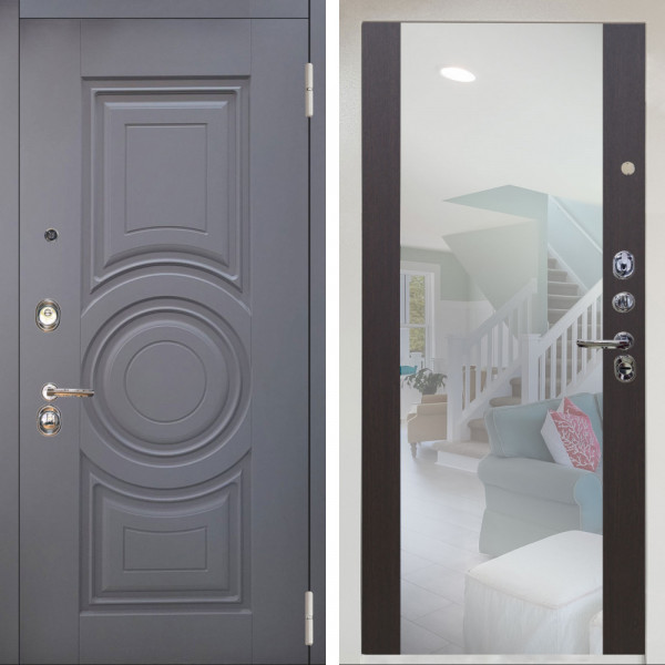 Входная дверь Аргус ЛЮКС 3К Снежно-белый Могадиш Силк флай + Вояж Венге