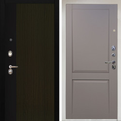 Входная дверь Аргус ЛЮКС 3К Снежно-белый рокси дуб рейка морение + Ариана Серая эмаль