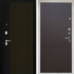 Входная дверь Аргус ЛЮКС 3К Снежно-белый рокси дуб рейка морение + Элегант Венге горизонт