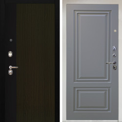 Входная дверь Аргус ЛЮКС 3К Снежно-белый рокси дуб рейка морение + Элион Силк маус