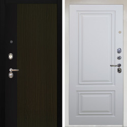 Входная дверь Аргус ЛЮКС 3К Снежно-белый рокси дуб рейка морение + Элион Софт милк