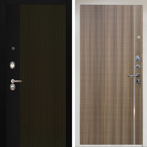 Входная дверь Аргус ЛЮКС 3К Снежно-белый рокси дуб рейка морение + Гауда Керамика