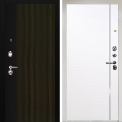 Входная дверь Аргус ЛЮКС 3К Снежно-белый рокси дуб рейка морение + Гауда Роял Вуд Белый