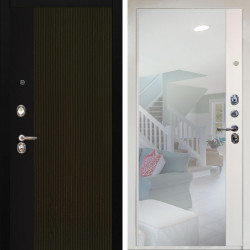 Входная дверь Аргус ЛЮКС 3К Снежно-белый рокси дуб рейка морение + Магнум Софт милк