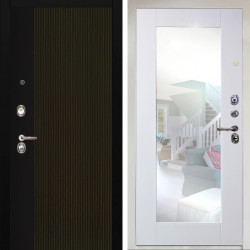 Входная дверь Аргус ЛЮКС 3К Снежно-белый рокси дуб рейка морение + Милли Роял вуд белый