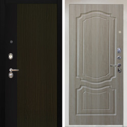 Входная дверь Аргус ЛЮКС 3К Снежно-белый рокси дуб рейка морение + Мишель Ларче светлый