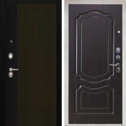 Входная дверь Аргус ЛЮКС 3К Снежно-белый рокси дуб рейка морение + Мишель Венге