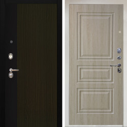 Входная дверь Аргус ЛЮКС 3К Снежно-белый рокси дуб рейка морение + Скиф Дуб филадельфия крем