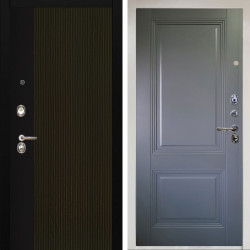 Входная дверь Аргус ЛЮКС 3К Снежно-белый рокси дуб рейка морение + Соло Антрацит софт